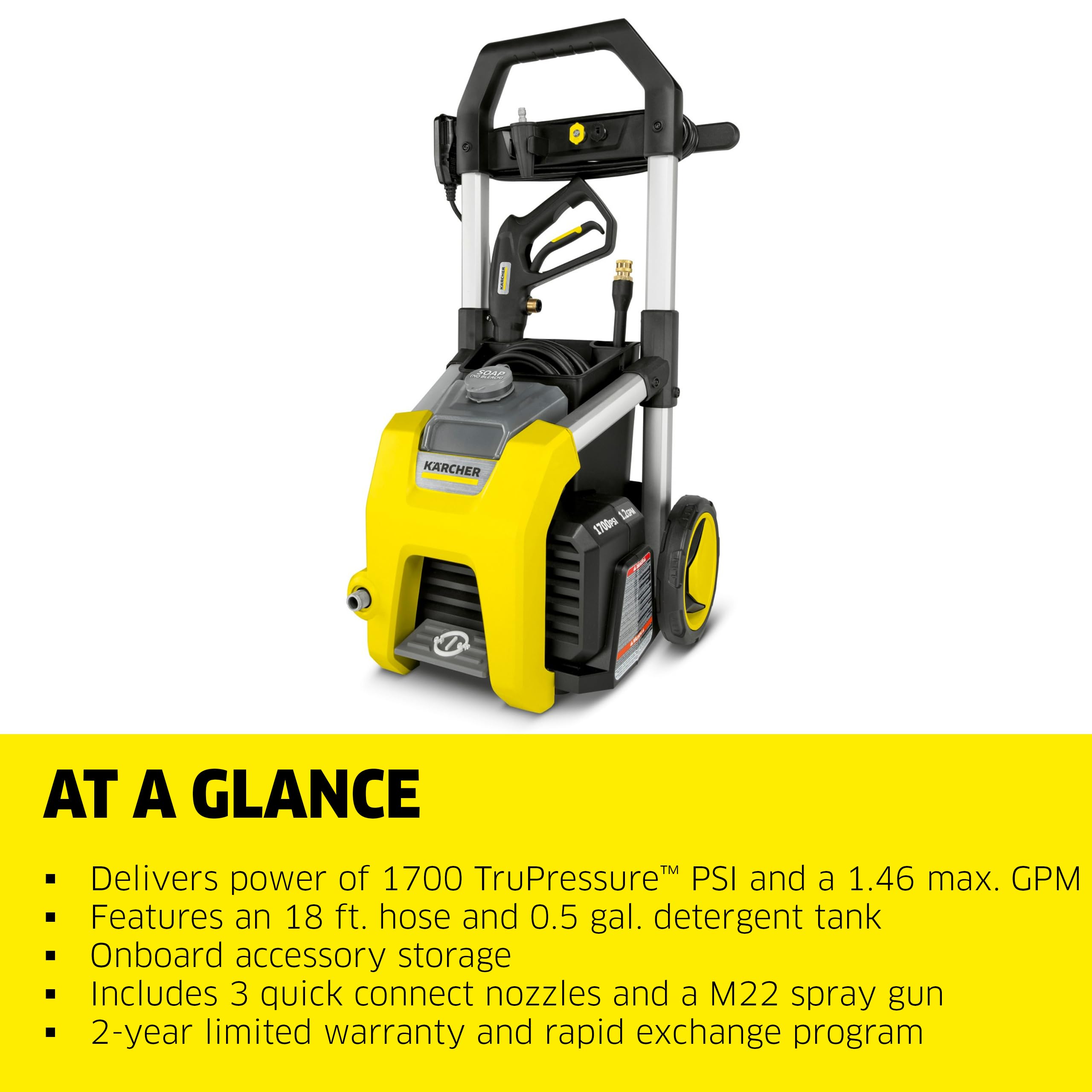 Amazon.com : Kärcher Pressure Washer K1700, CETA Certified, 3